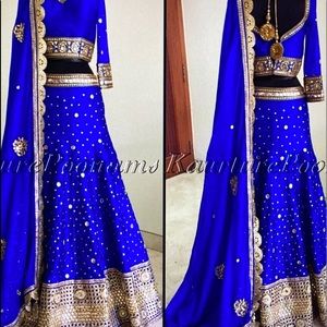 Royal blue lehenga choli